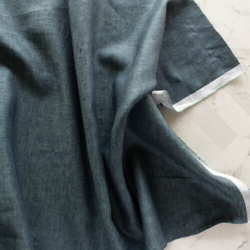 Deep Water Yarn Dyed Linen